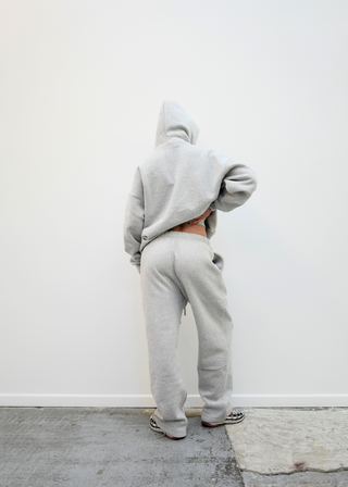 Ella Brooks Oversized Hoodie - Grey Melange/Black