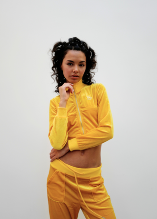 Velour Jogger - Yellow