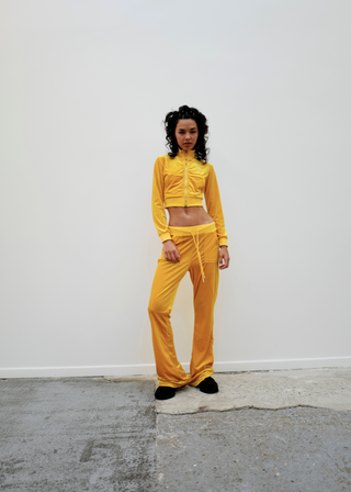 Velour Jogger - Yellow