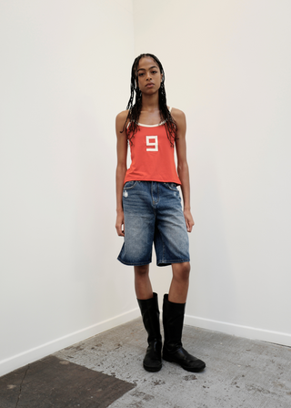 T-shirt in red with off-white trim