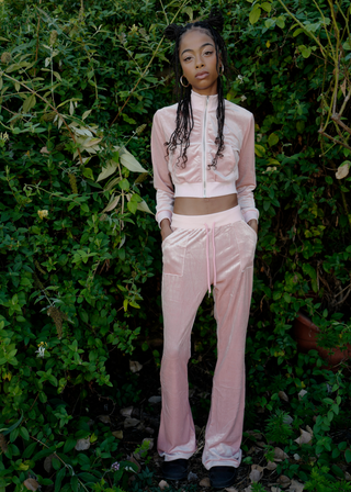 Velour Jogger - Pink