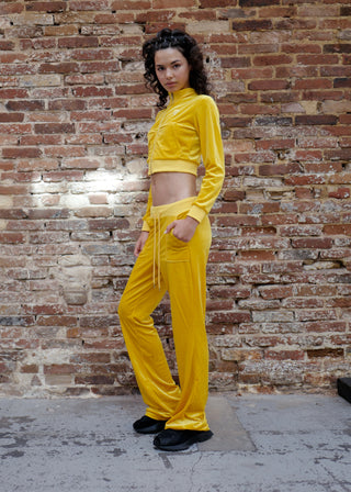 Velour Jogger - Yellow